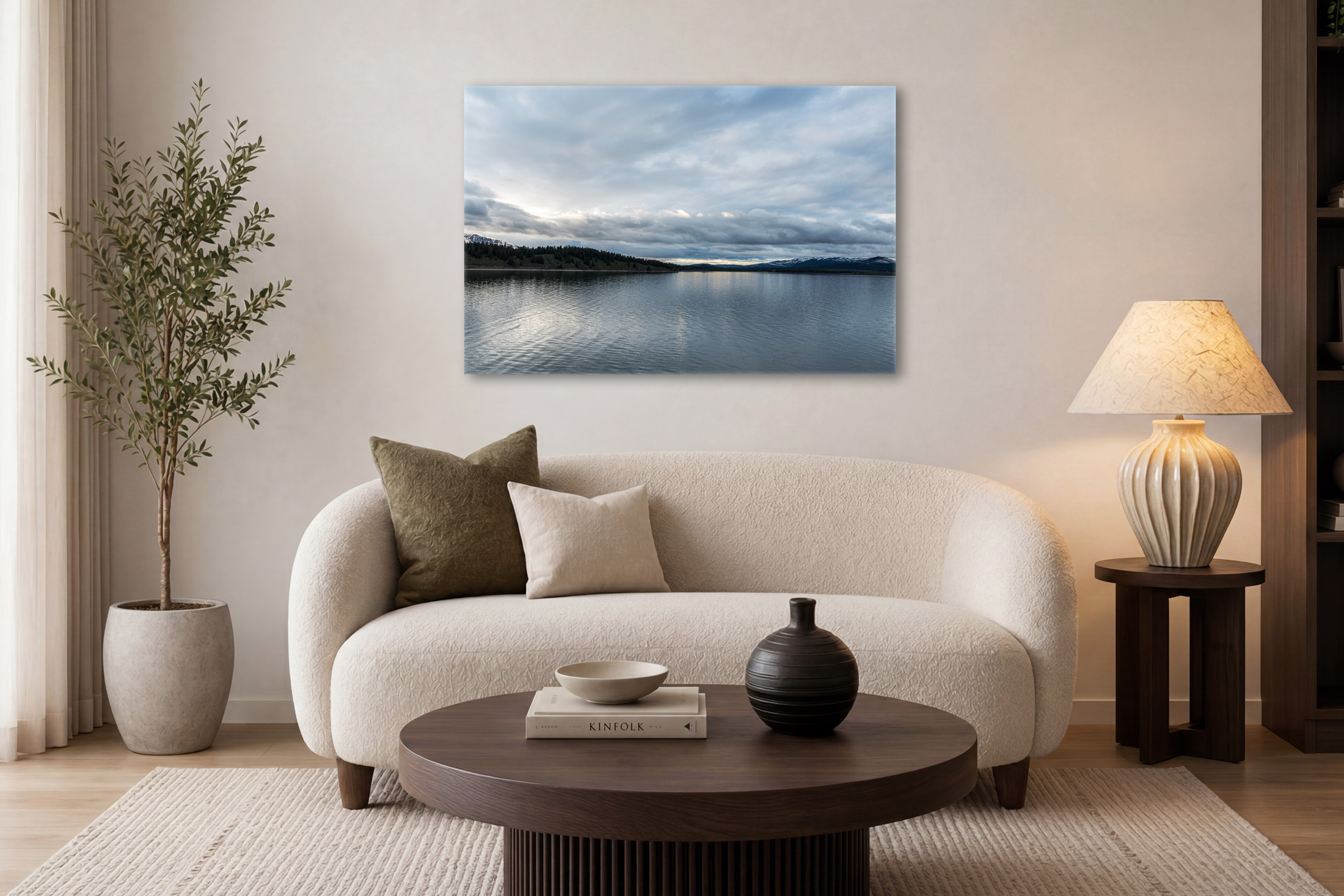 Acrylic print in room